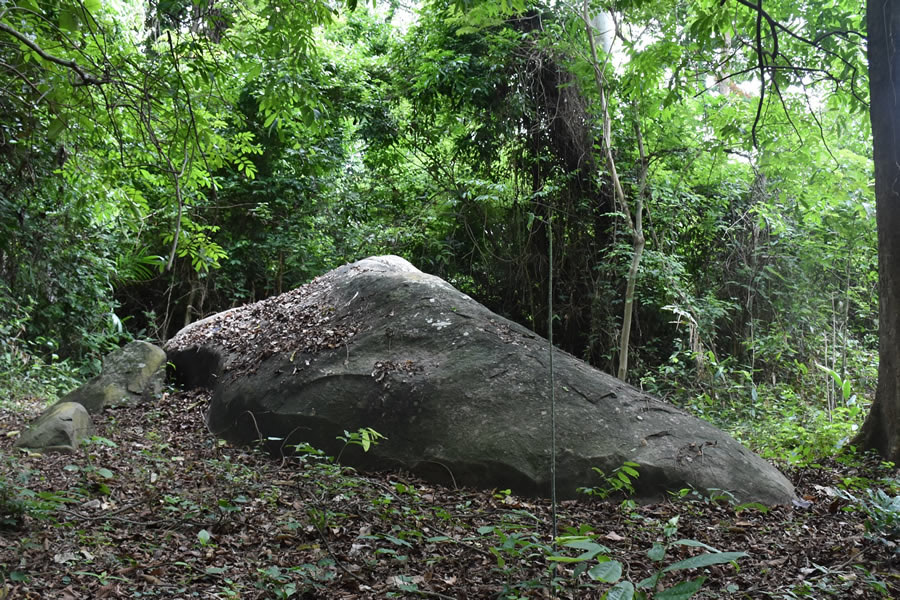 La Roche-éléphant de Brizéboua, site sacré du Haut-Sassandra près de Daloa.
